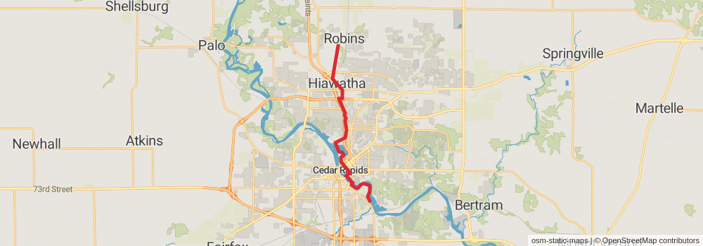 American Discovery Trail - Iowa stage 9 Map
