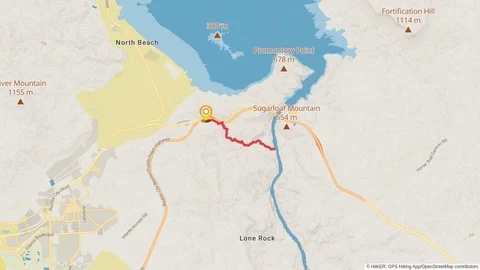 An image depicting the trail Gold Strike Hot Springs Trail and its surrounding area.