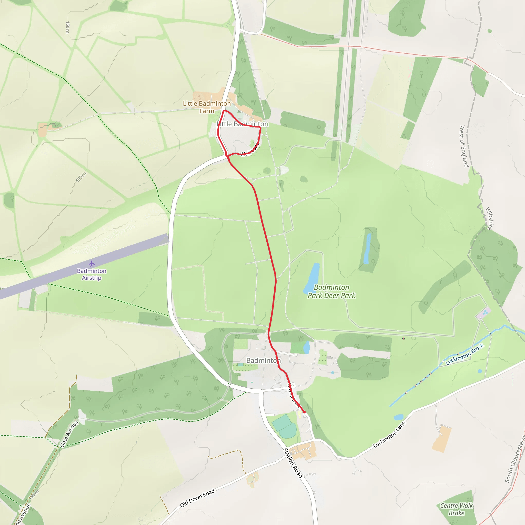 Badminton Walk mobile static map