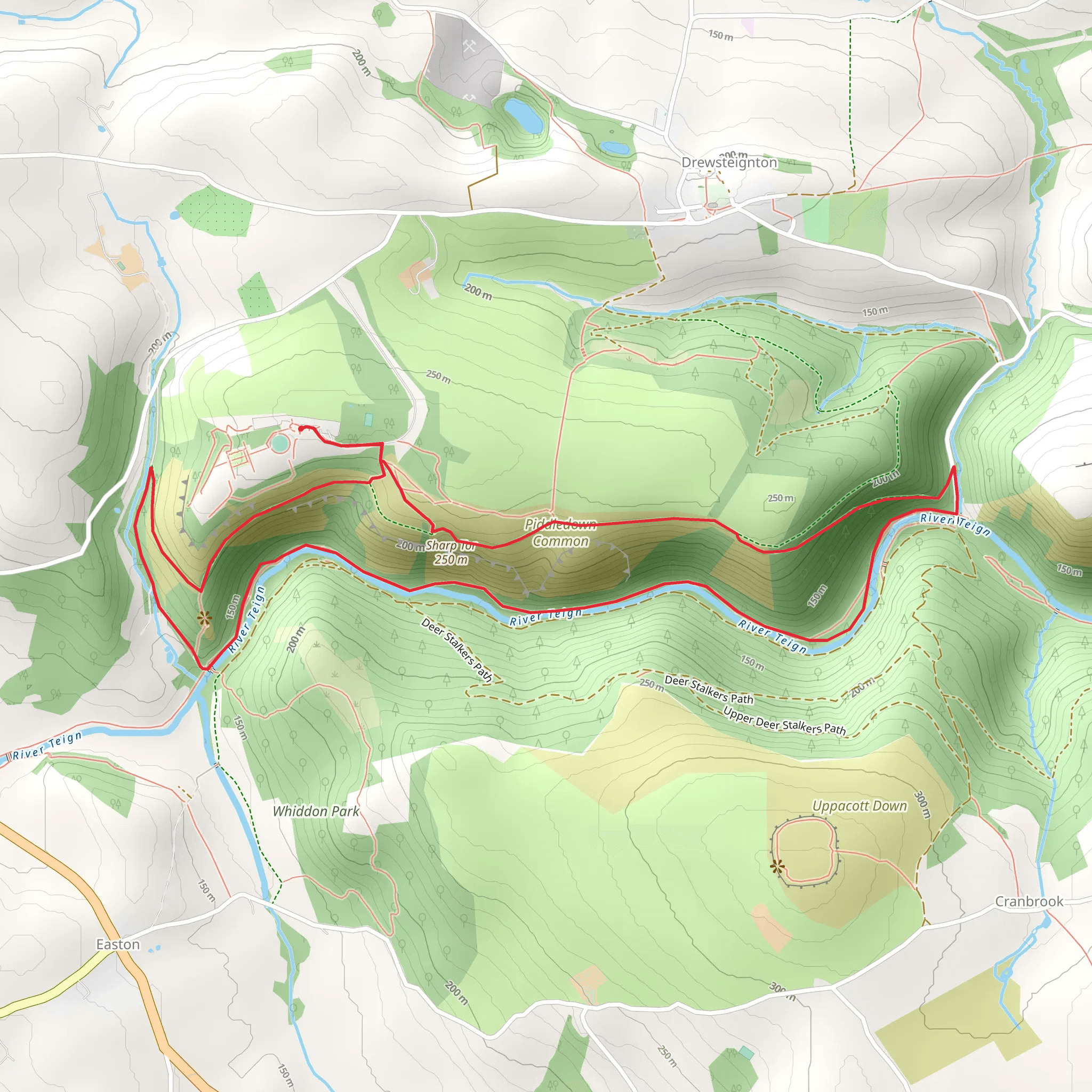 River Teign and Hunter's Path mobile static map
