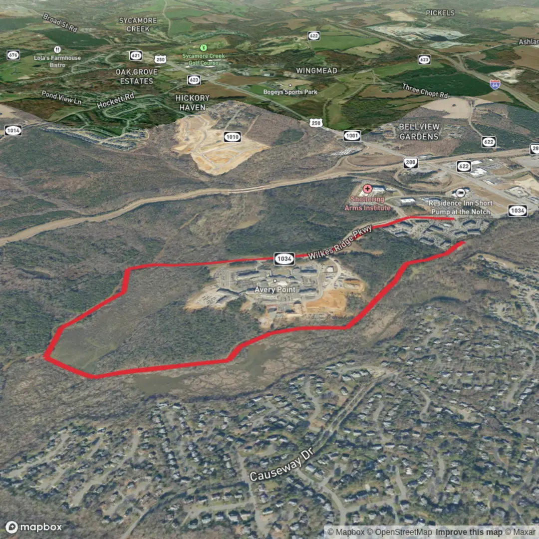 An image depicting the trail 5000 Wilkes Ridge Pl and its surrounding area.