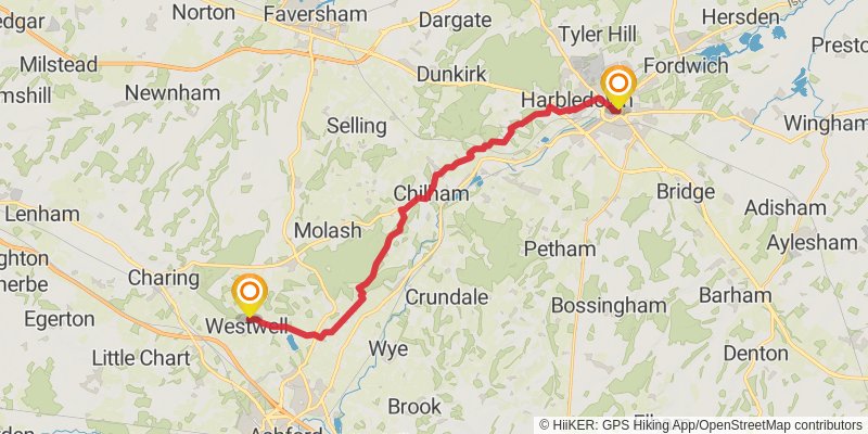 Pilgrims Way stage 8 Map