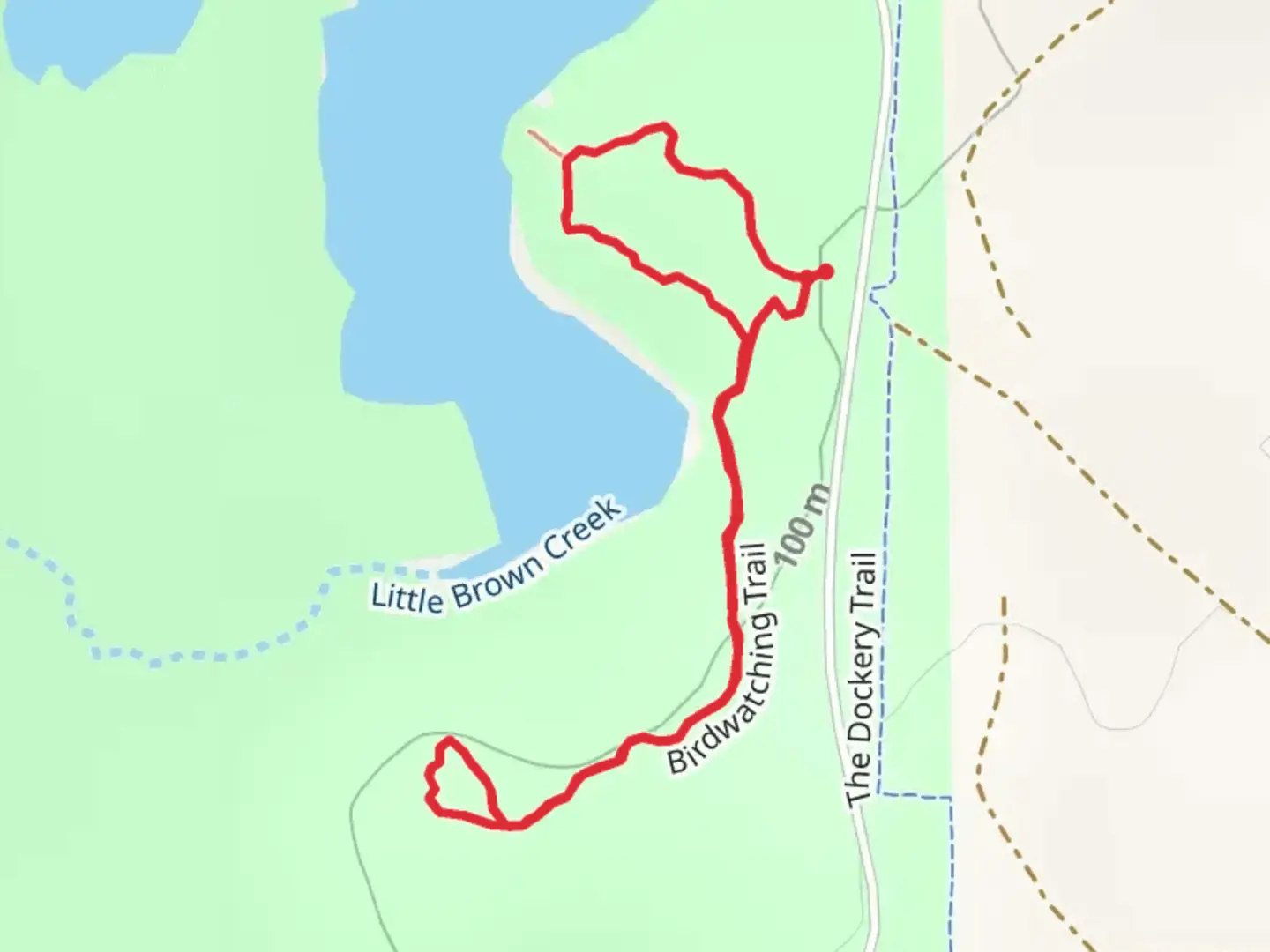 An image depicting the trail Bird Watching Loop Trail and its surrounding area.