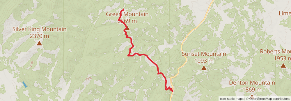American Perimeter Trail - Rocky Mountains Primary stage 125 Map
