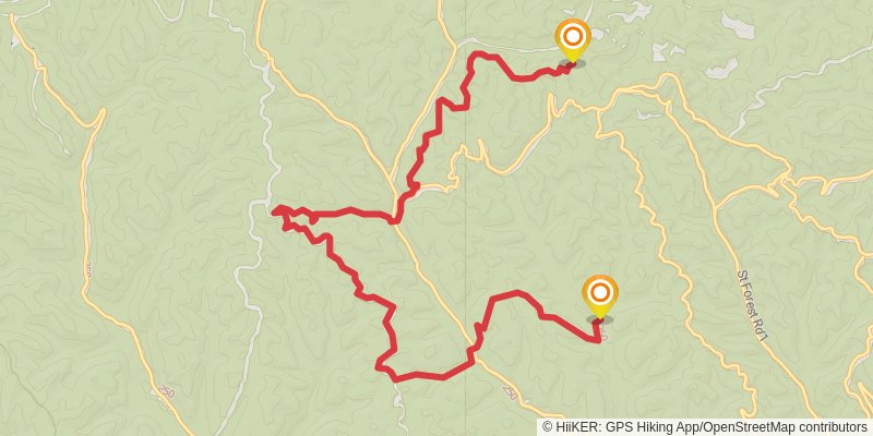 Shawnee Backpack Trail alt 1 Map