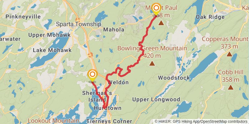 Highlands Trail stage 9 Map