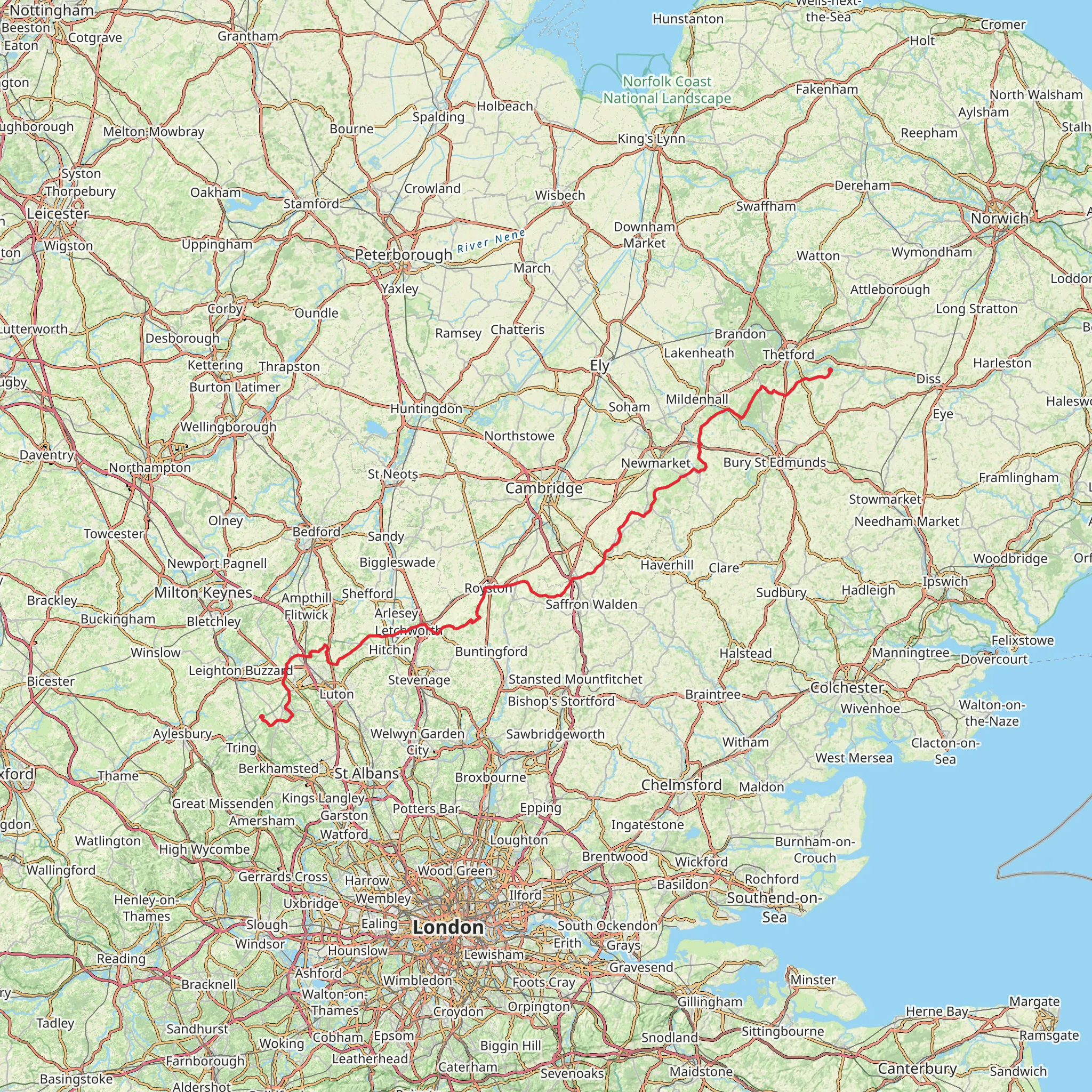 Icknield Way Path mobile static map