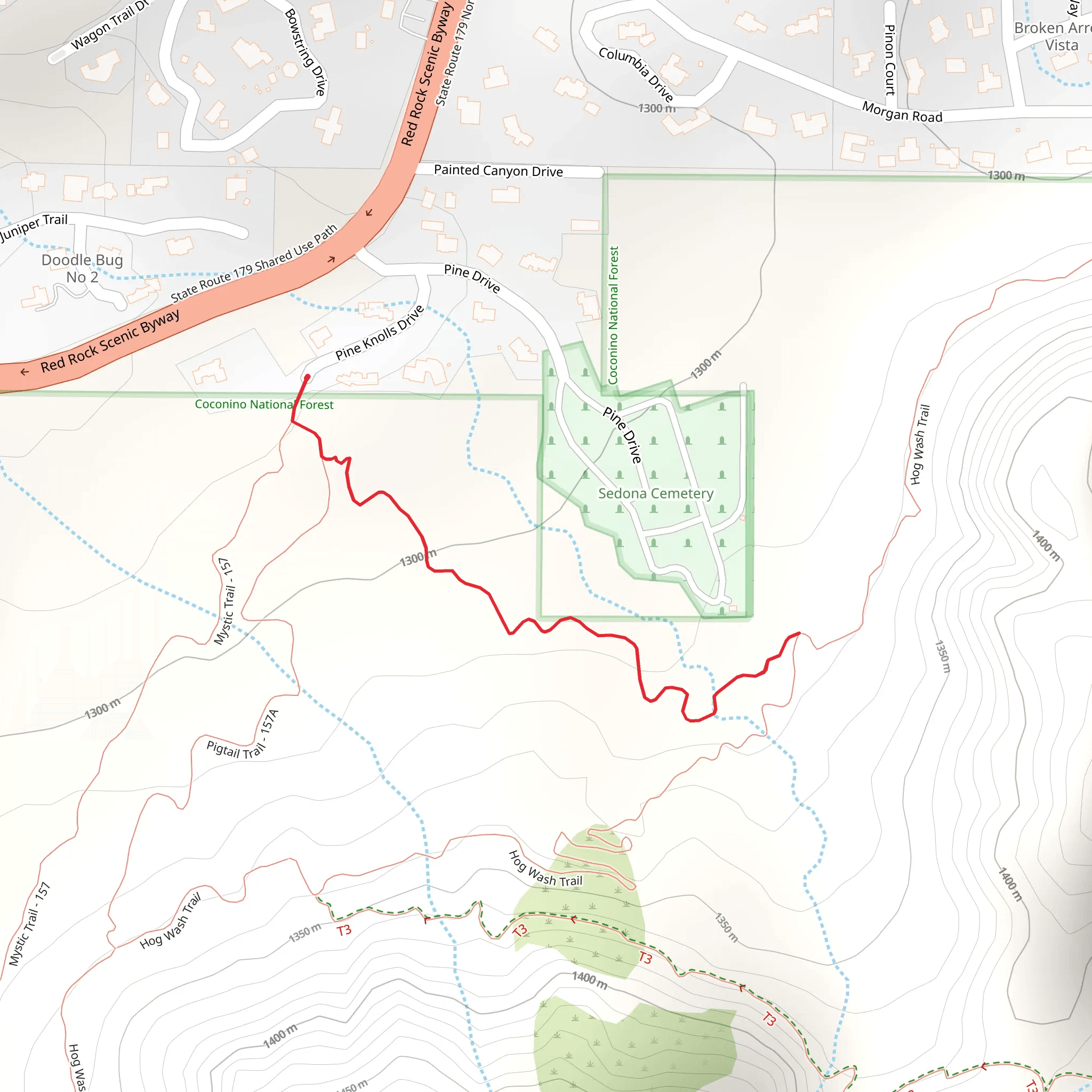 Peccary Trail mobile static map