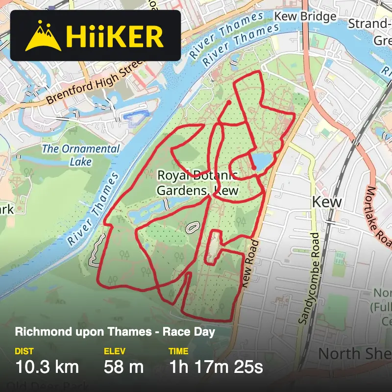 A map preview of the recording Richmond upon Thames - Race Day.