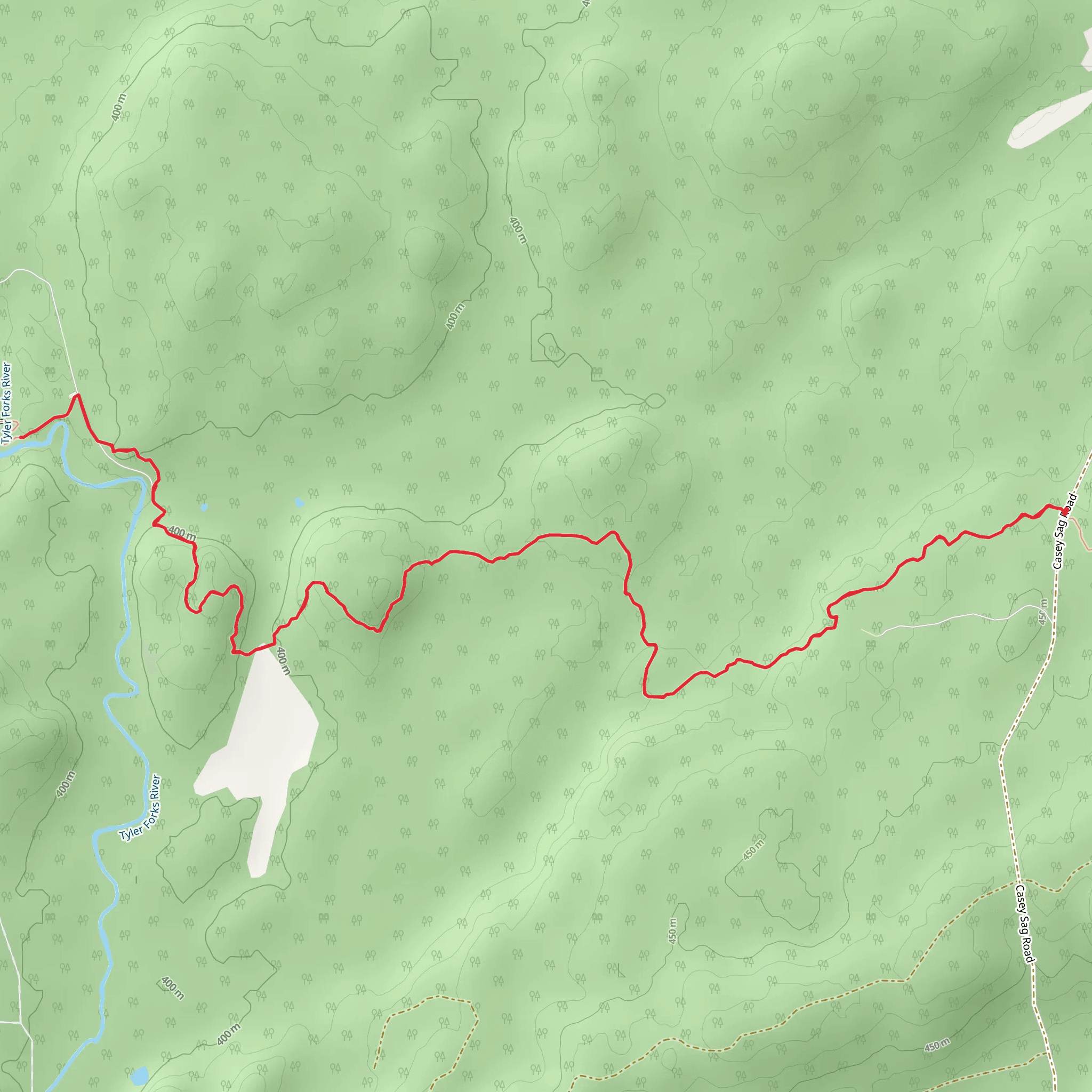Wren Falls via North Country Trail mobile static map