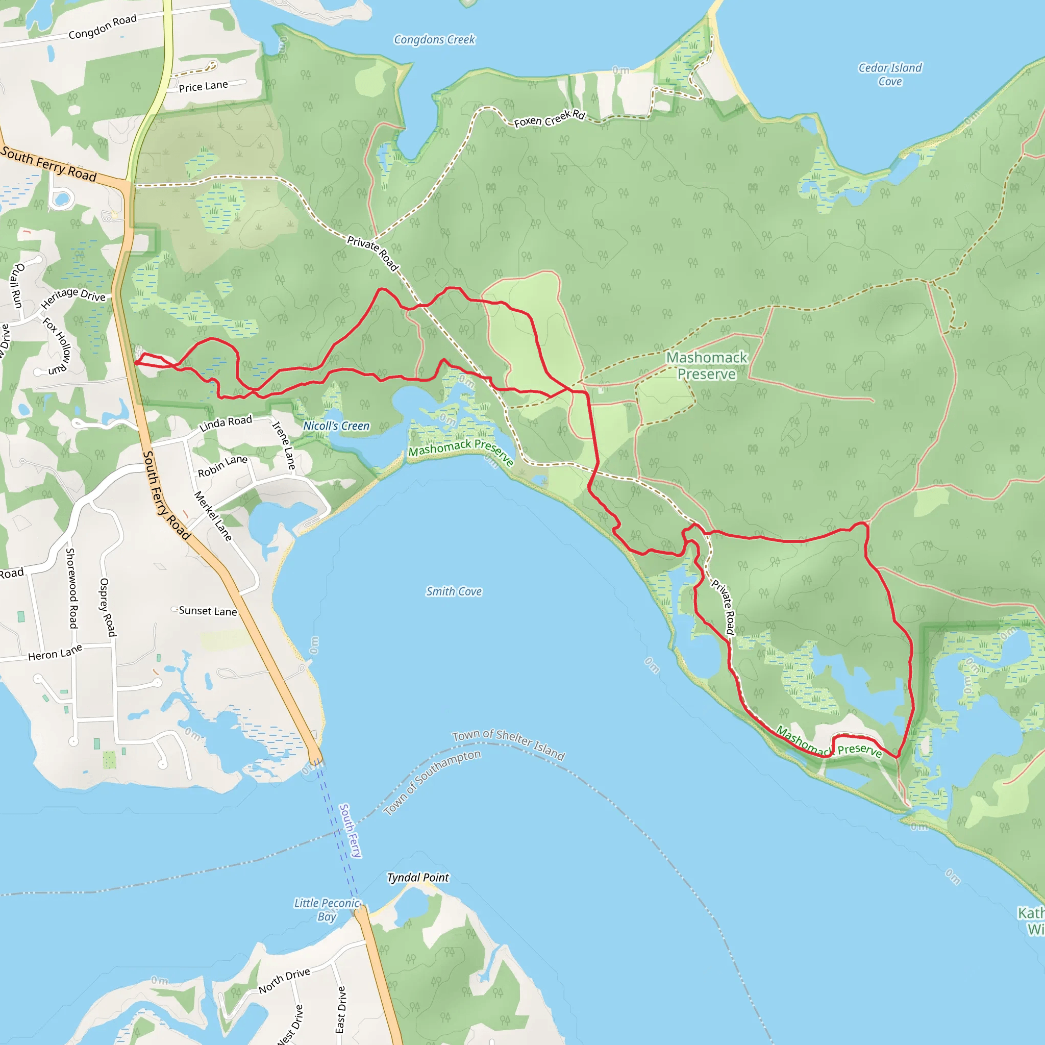 Suffolk County - Nicoll's Green Loop Trail mobile static map