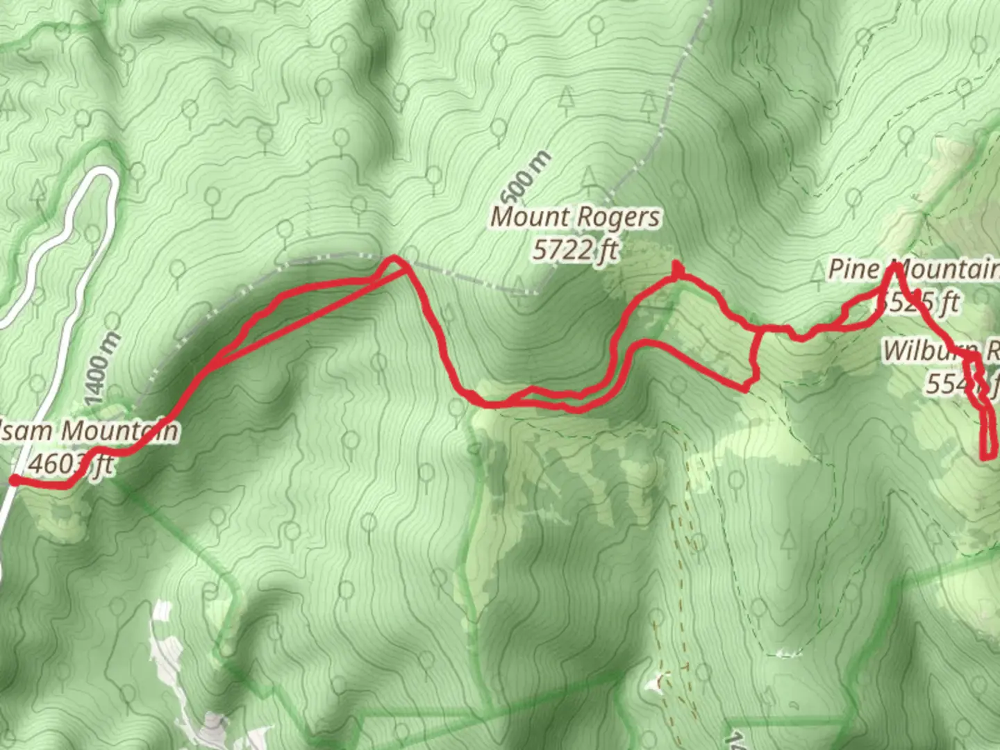 An image depicting the trail Appalachian, Pine Mountain and Wilburn Ridge Loop Trail and its surrounding area.