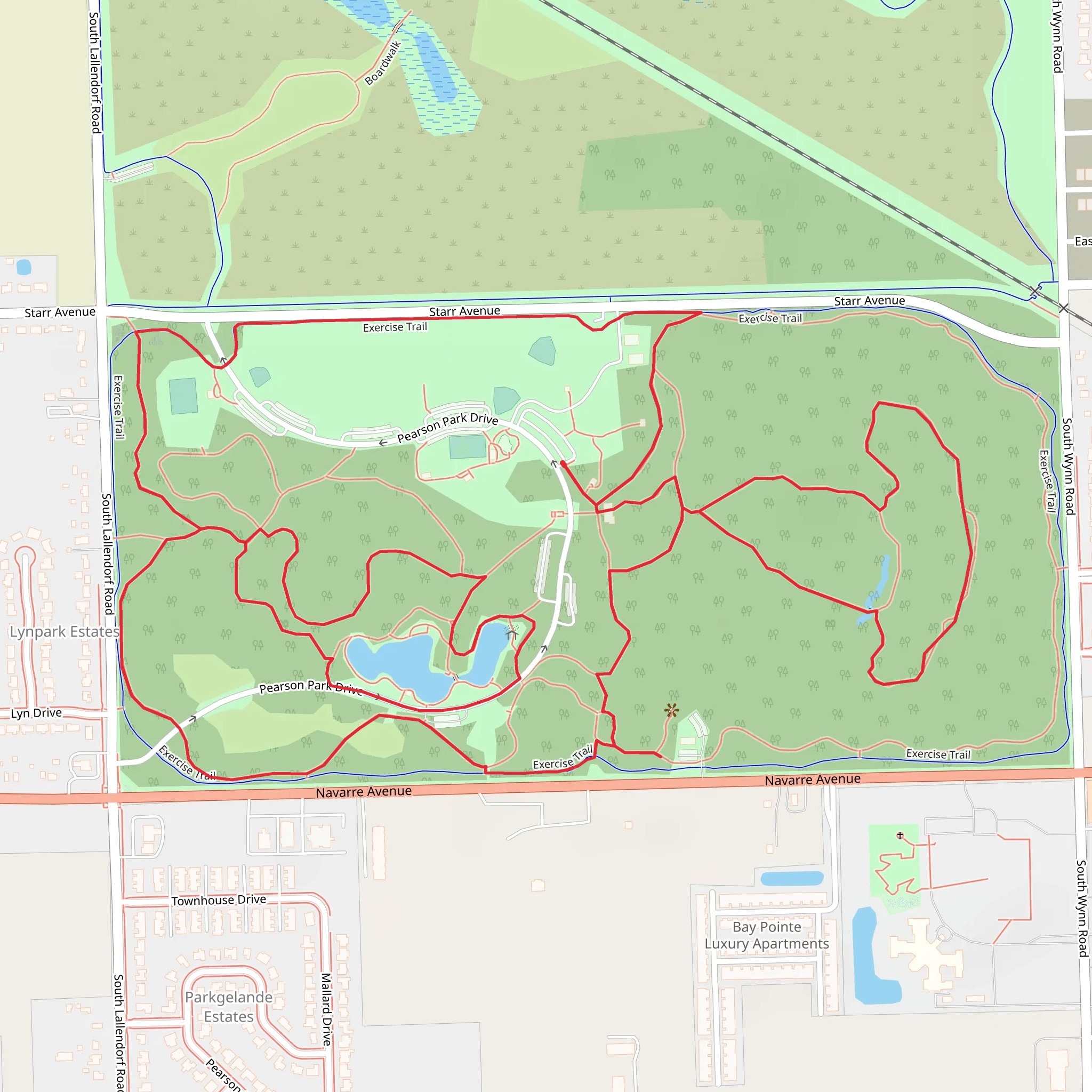 Pearson Metropark Loop - South mobile static map