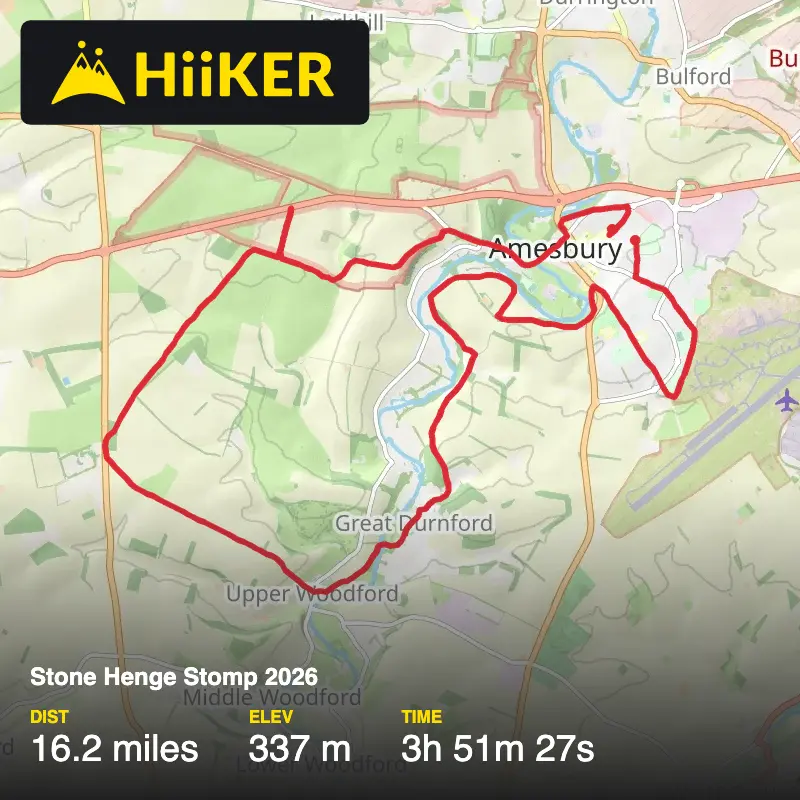 A map preview of the recording Stone Henge Stomp 2026.