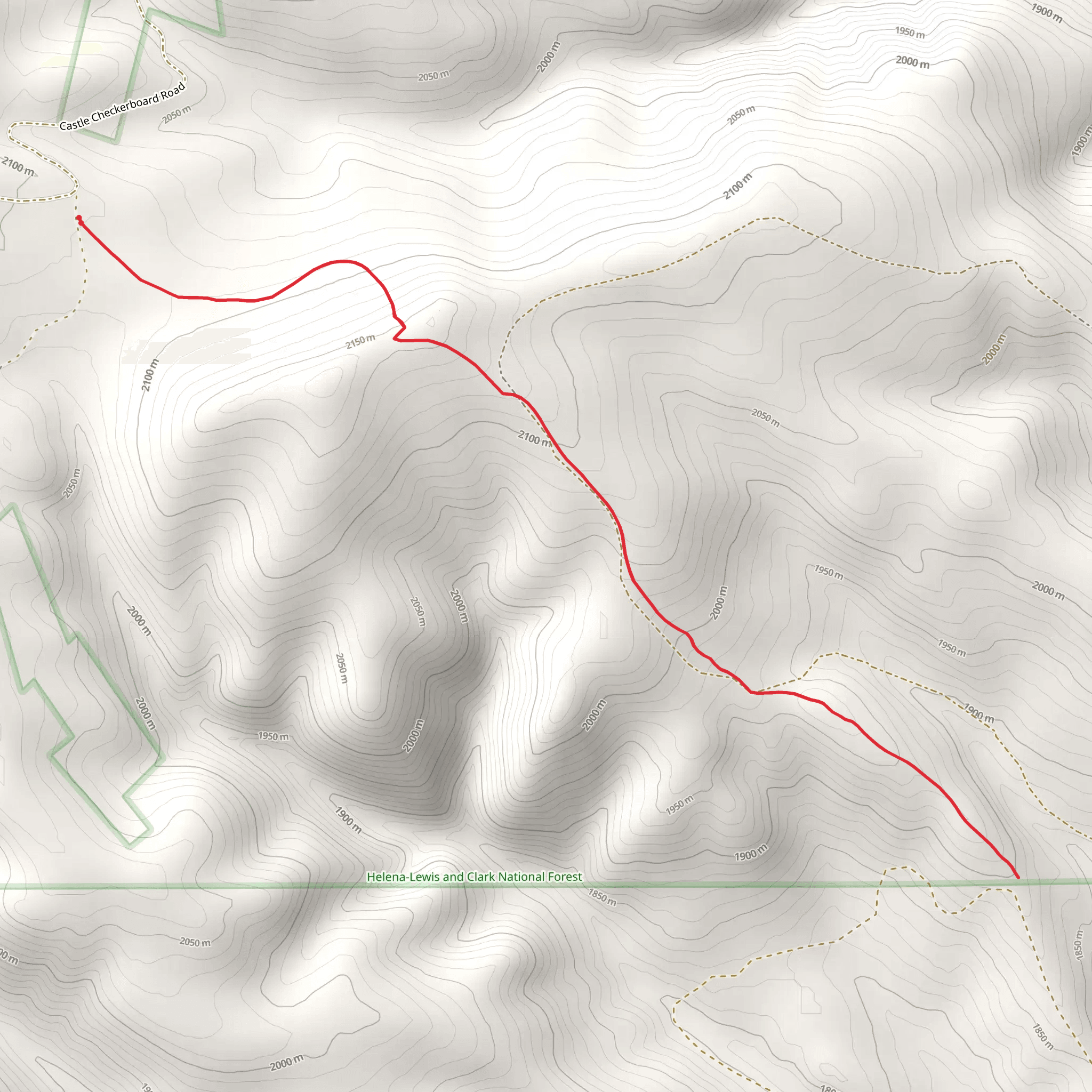 Corral Creek Trail mobile static map