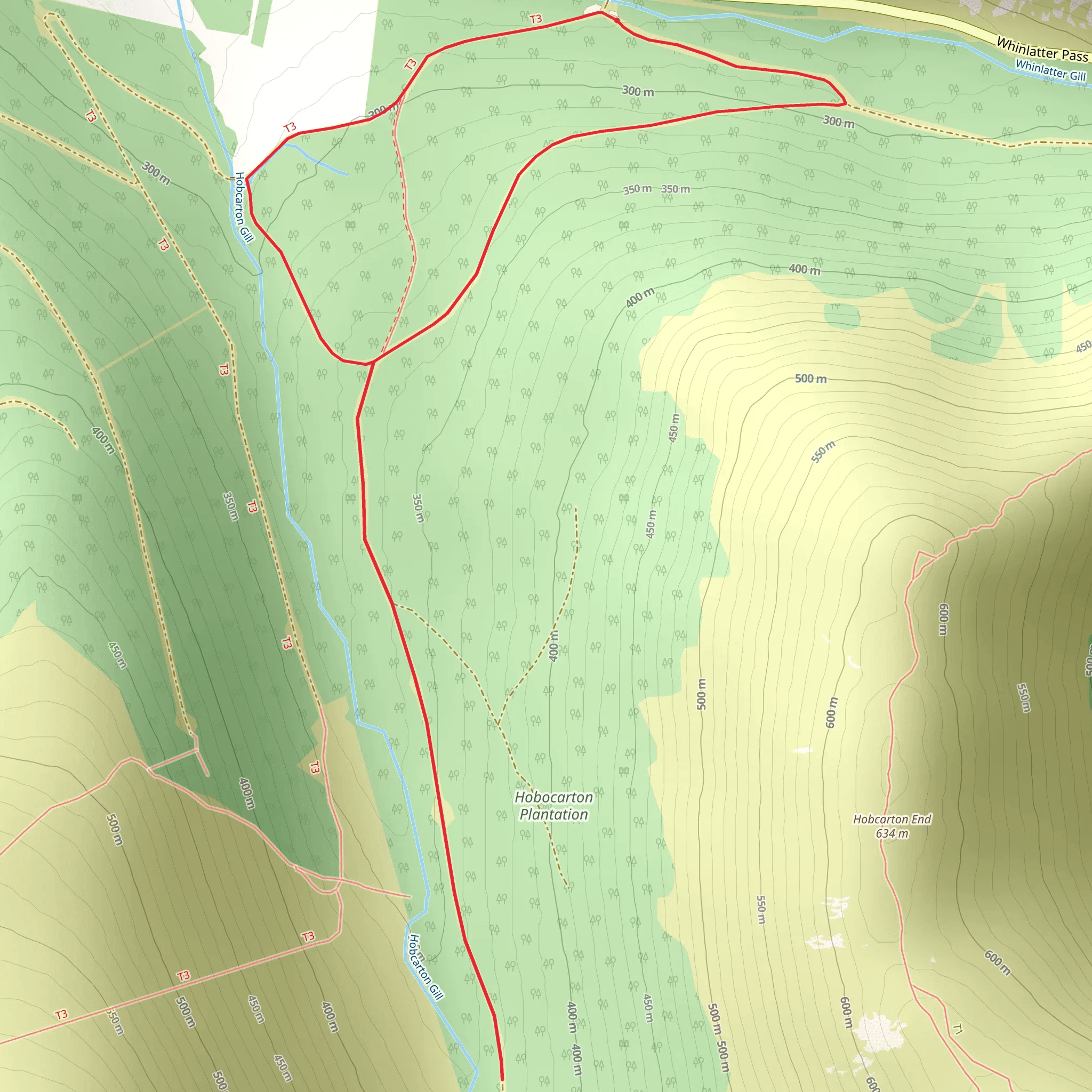 Hobcarton Plantation Walk mobile static map