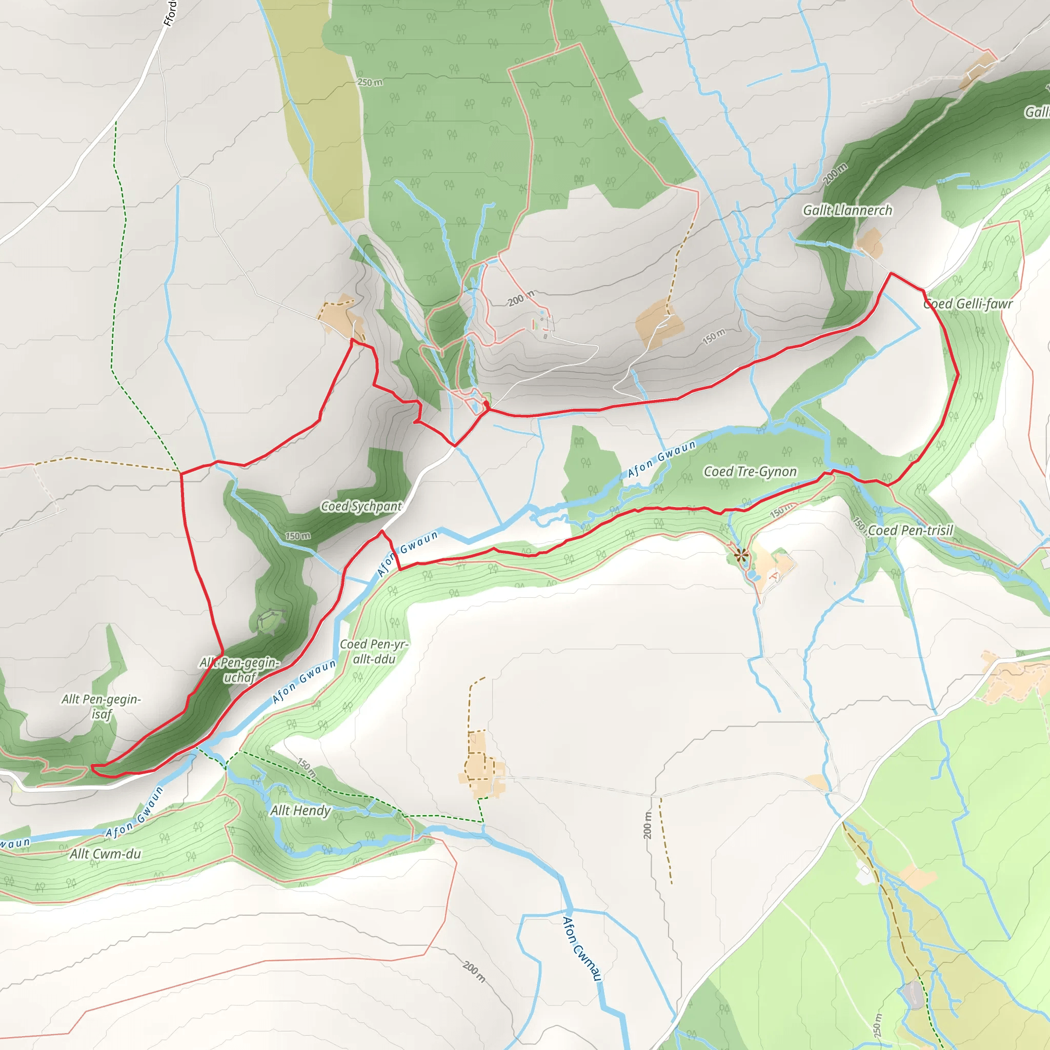 Cwm Gwaun Walk mobile static map