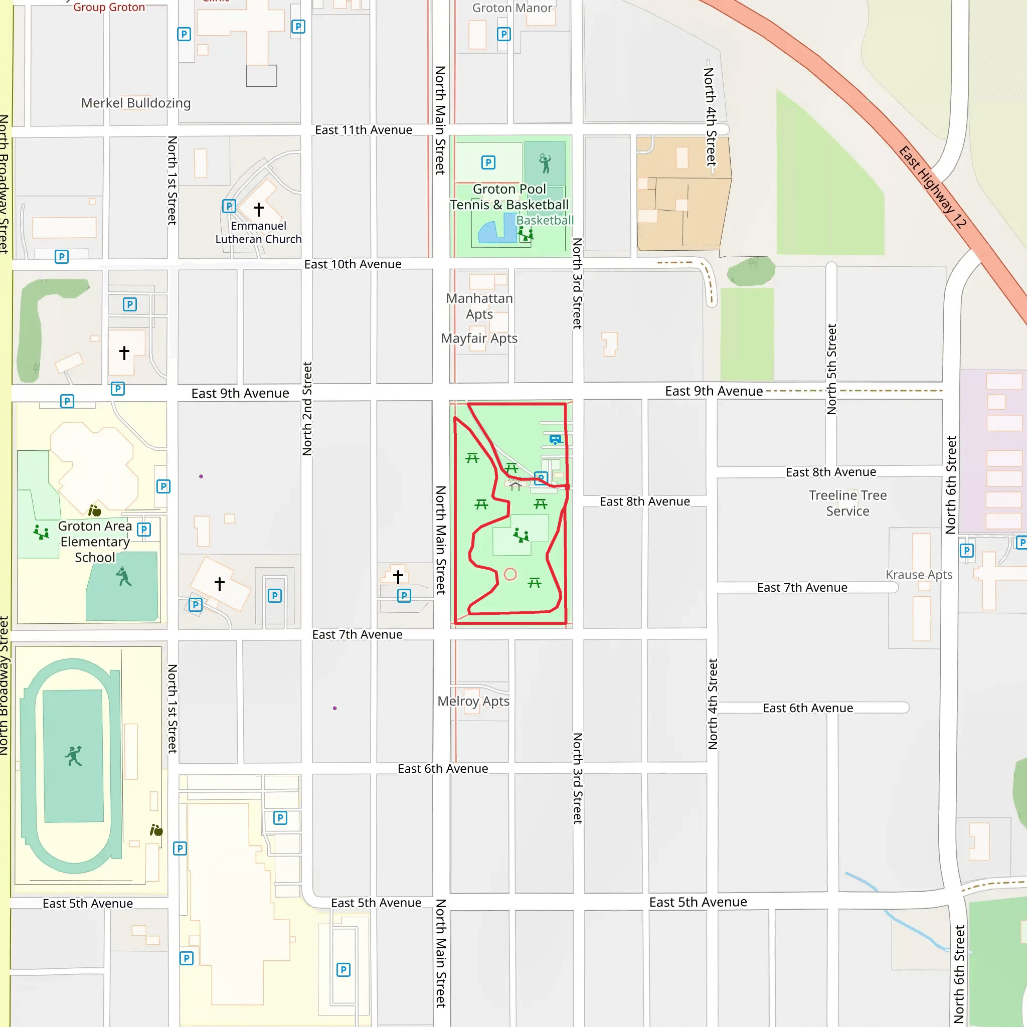 Groton City Park Loop mobile static map