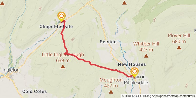 Carlisle to Cat and Fiddle Walk stage 29 Map