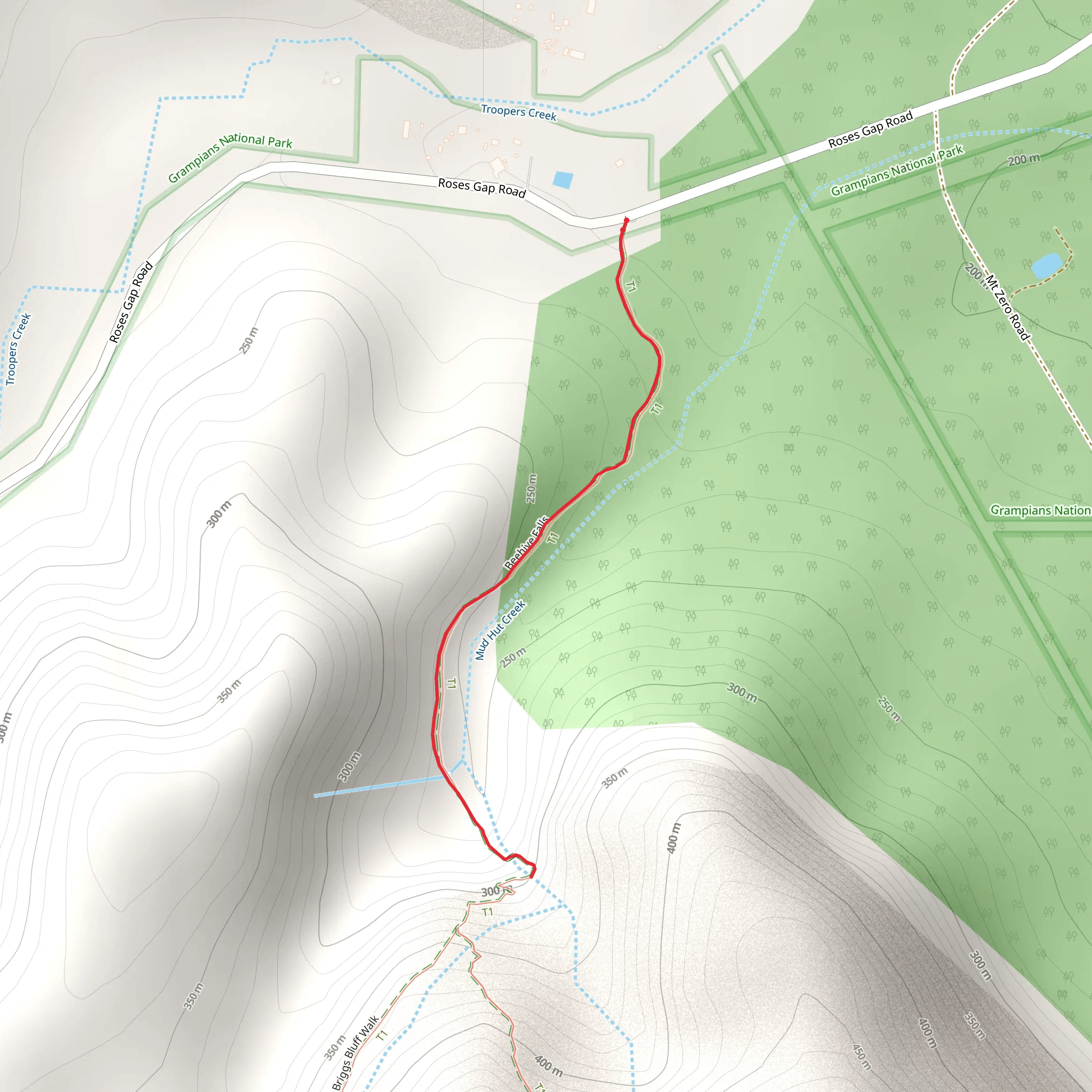 Beehive Falls Walk mobile static map