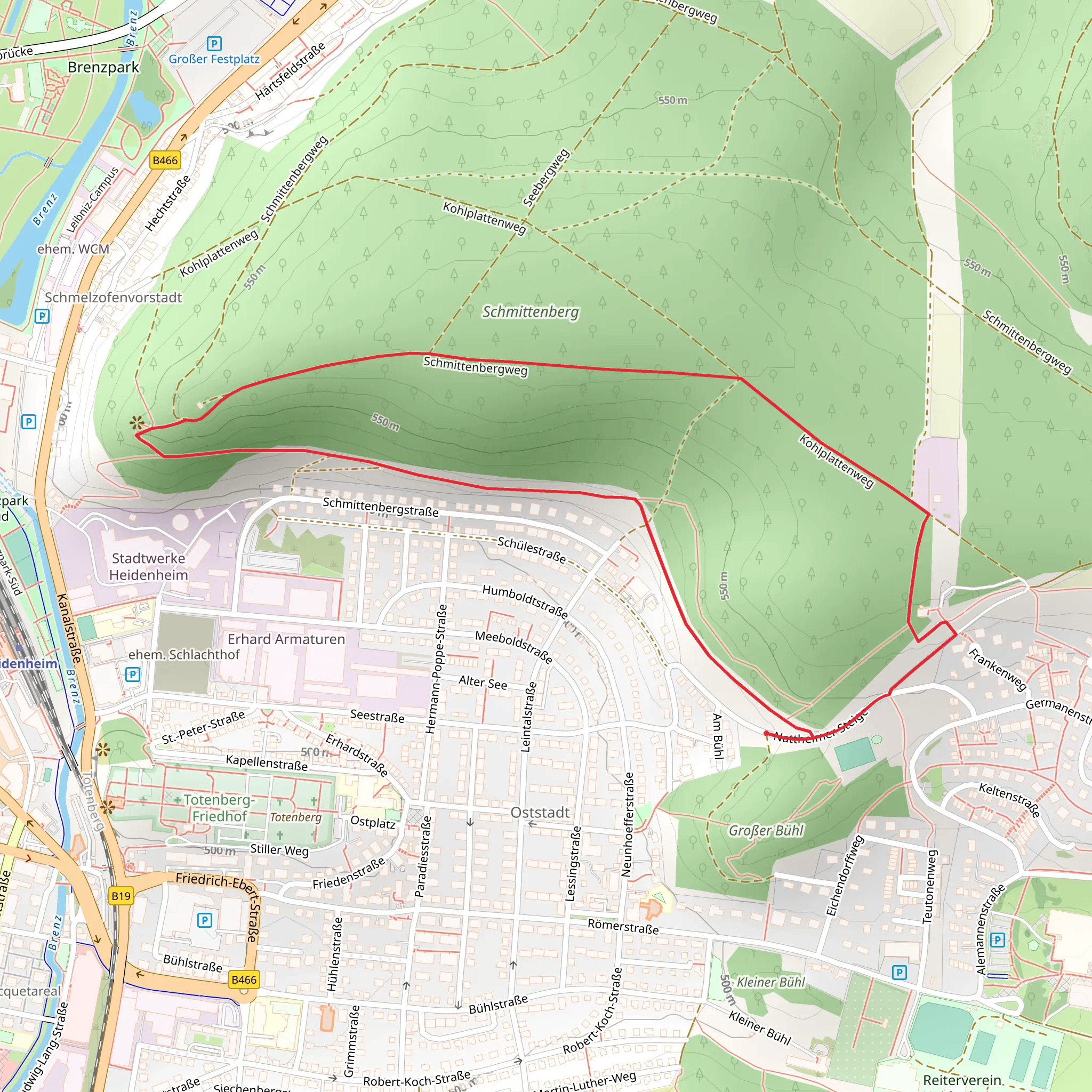 Schmittenberg Loop mobile static map