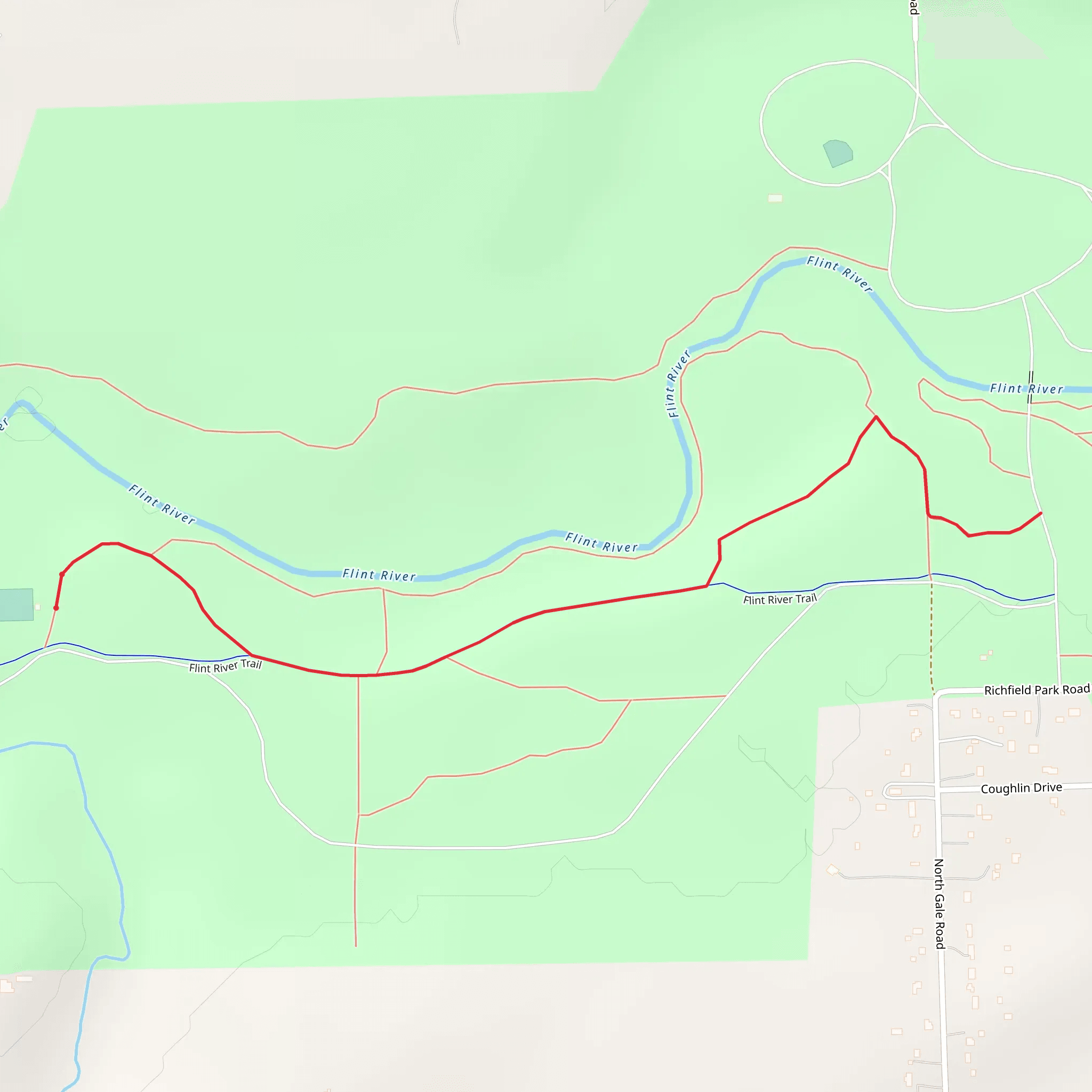 Flint River Trail - Richfield County Park mobile static map