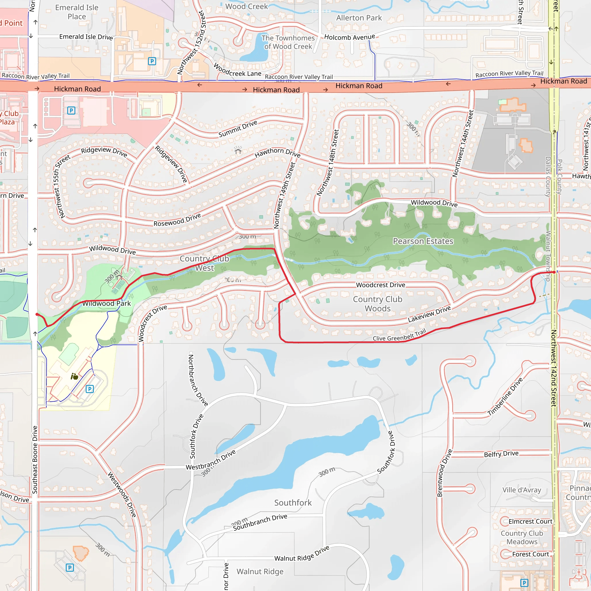Clive Greenbelt Trail - Clive Lake mobile static map