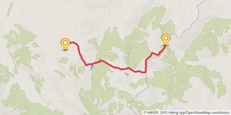 Continental Divide Trail - Montana And Idaho alt 1 Map