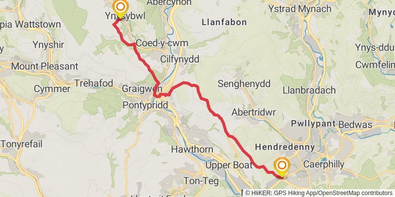 Wales Cistercian Way stage 3 Map