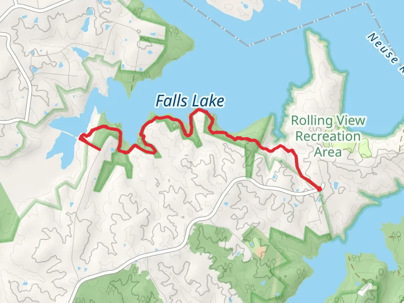 Falls Lake Trail Out and Back