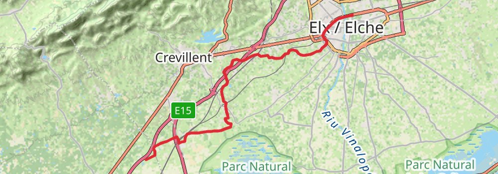 GR 125 Senda del Poeta Miguel Hernández stage 2 Map
