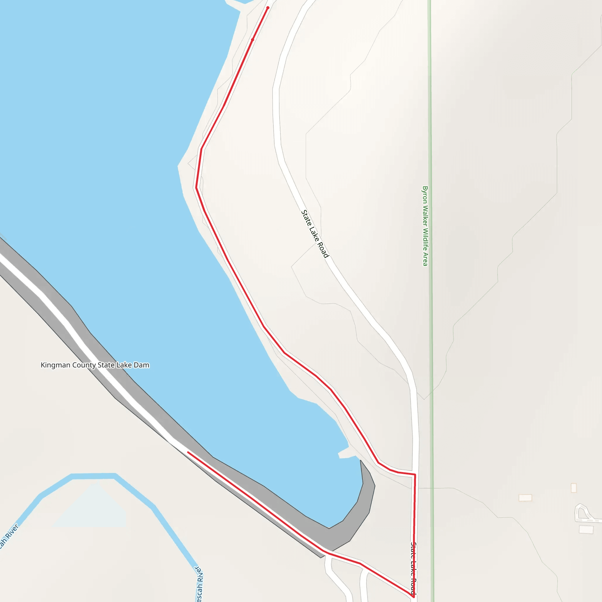 Kingman County State Lake mobile static map