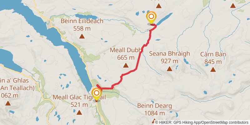 Cape Wrath Way East stage 13 Map