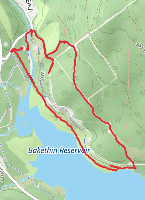 Hike on Kielder Viaduct and Butteryhaugh Loop mobile static map