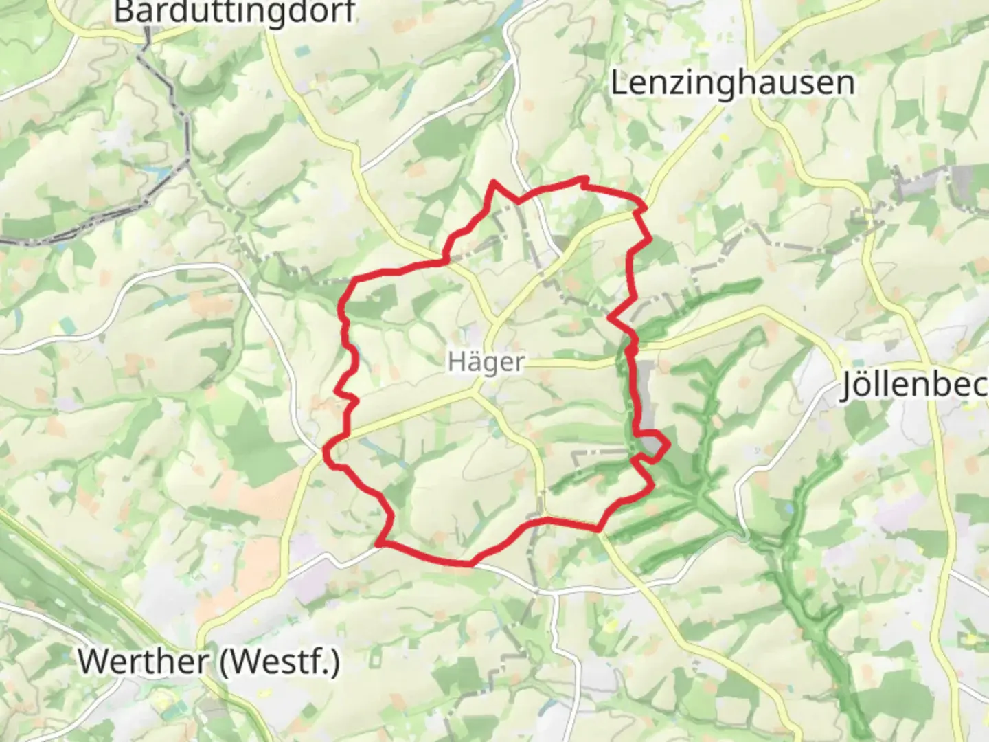 An image depicting the trail Haeger Loop and its surrounding area.
