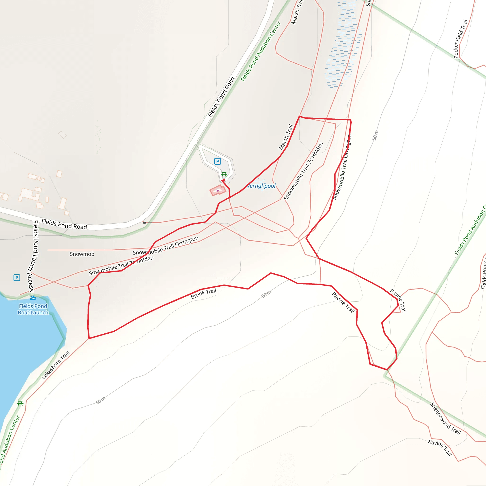 Brook and Ravine Trail Loop mobile static map