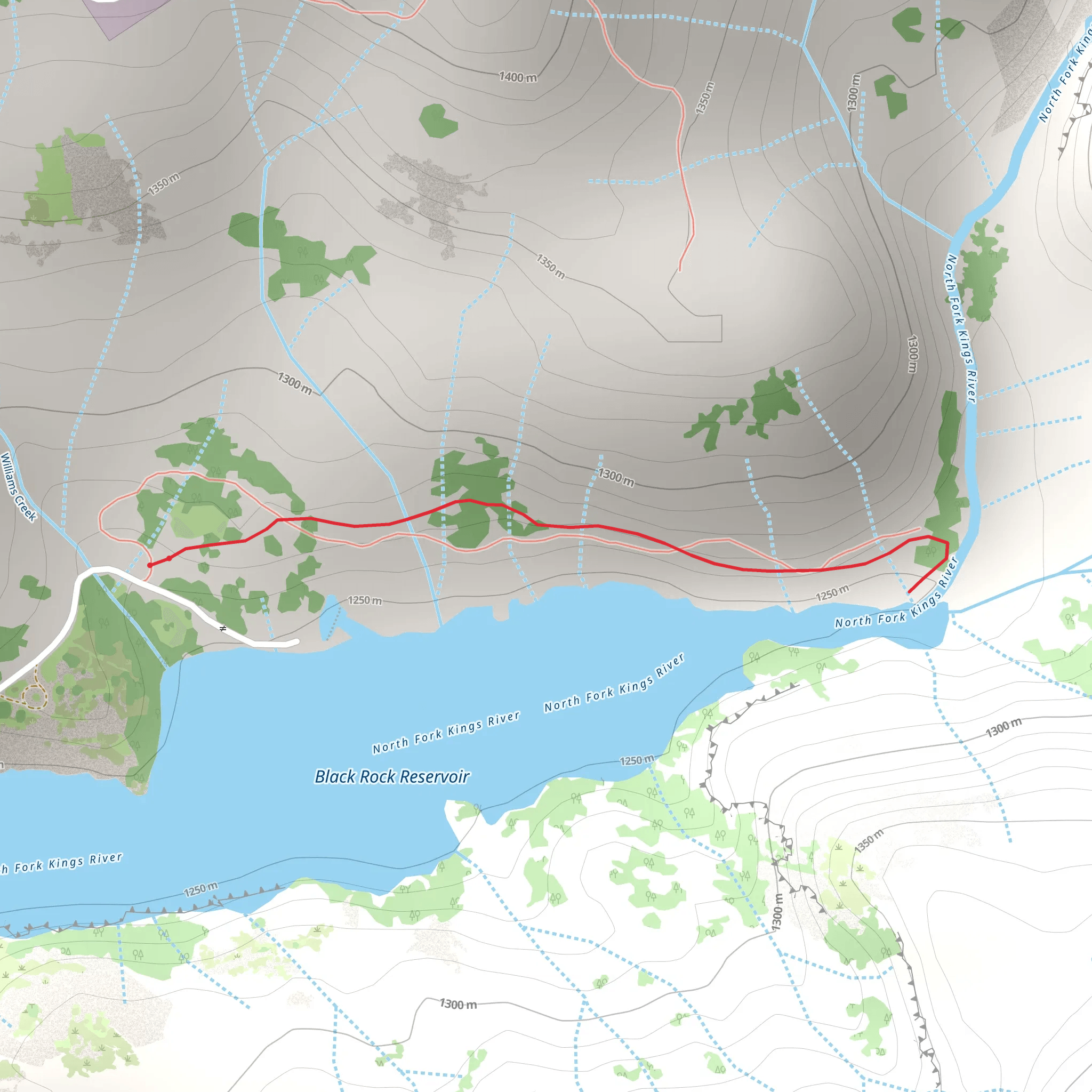 Black Rock Reservoir Trail mobile static map