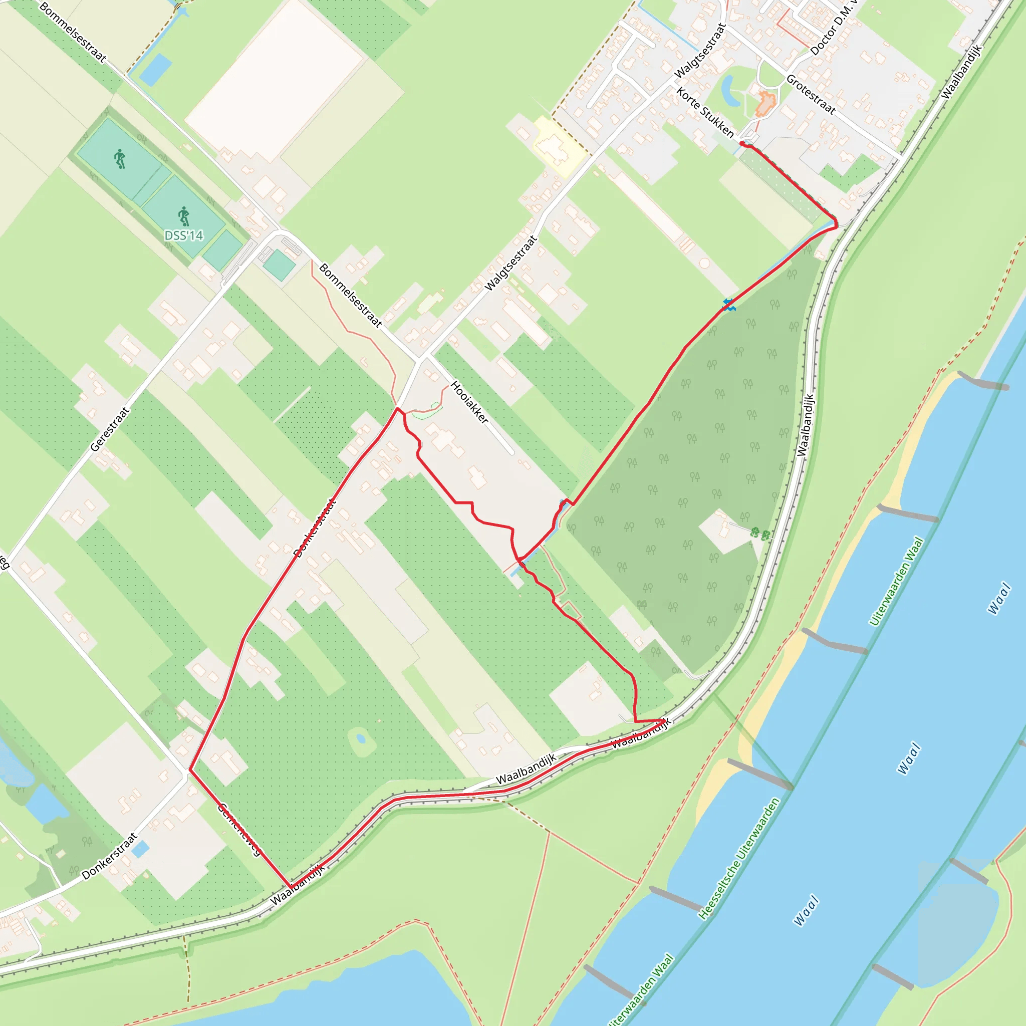 Donkerstraat and Dikke Torenpad mobile static map
