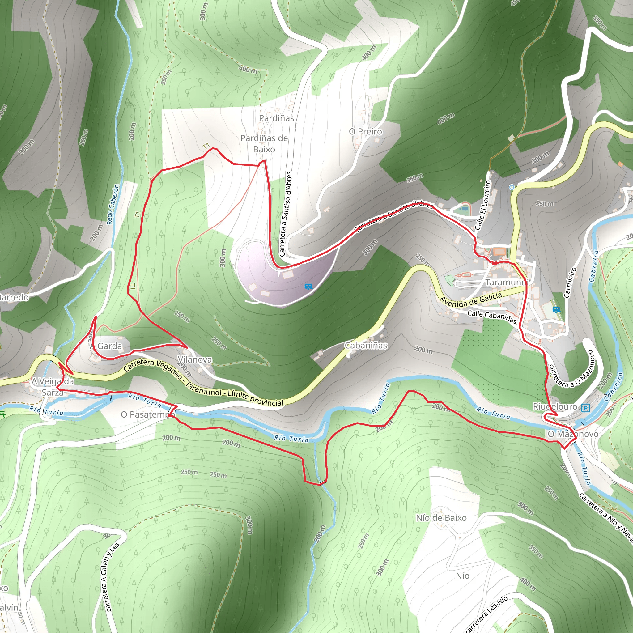 Ferreiros Route mobile static map