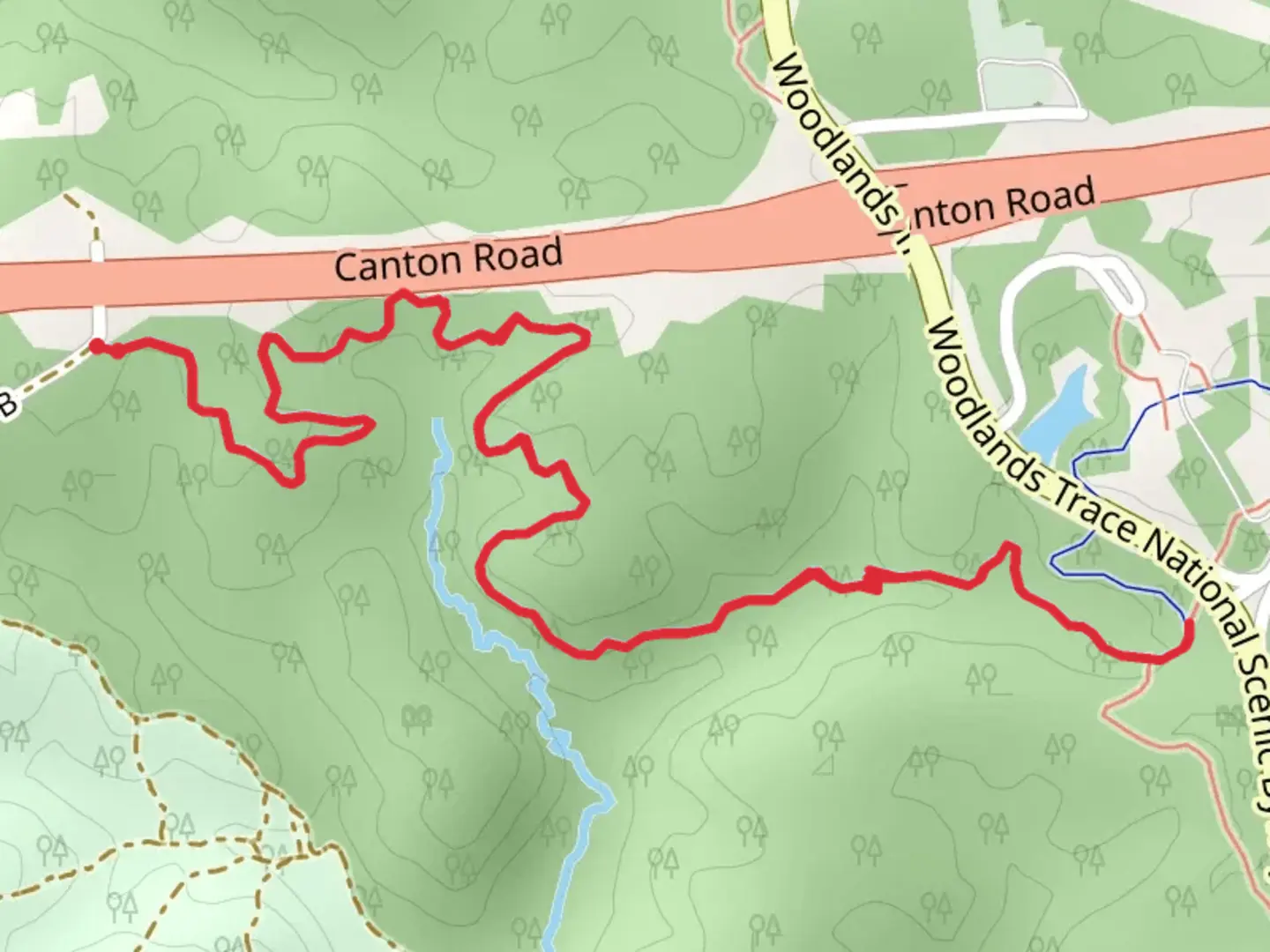 An image depicting the trail Central Hardwoods Scenic Trail Out and Back and its surrounding area.