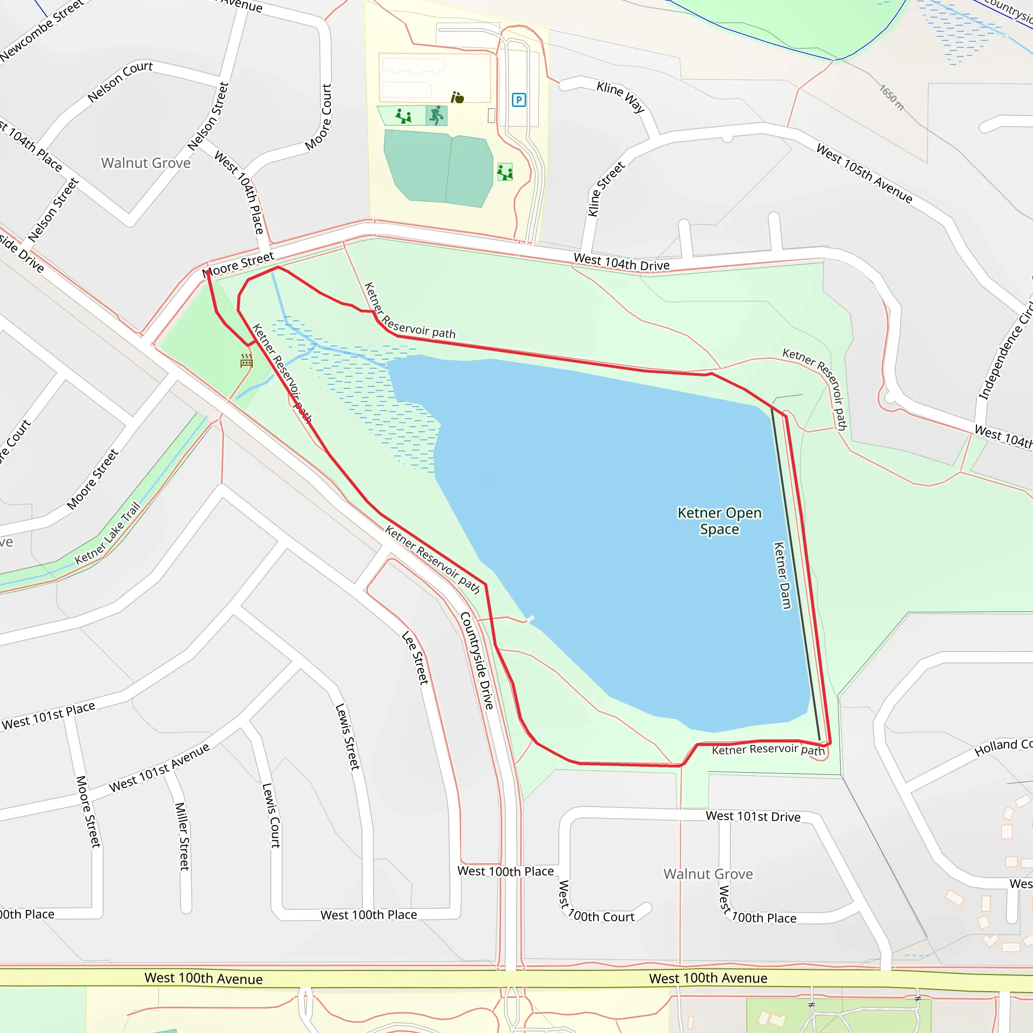Ketner Reservoir Loop mobile static map