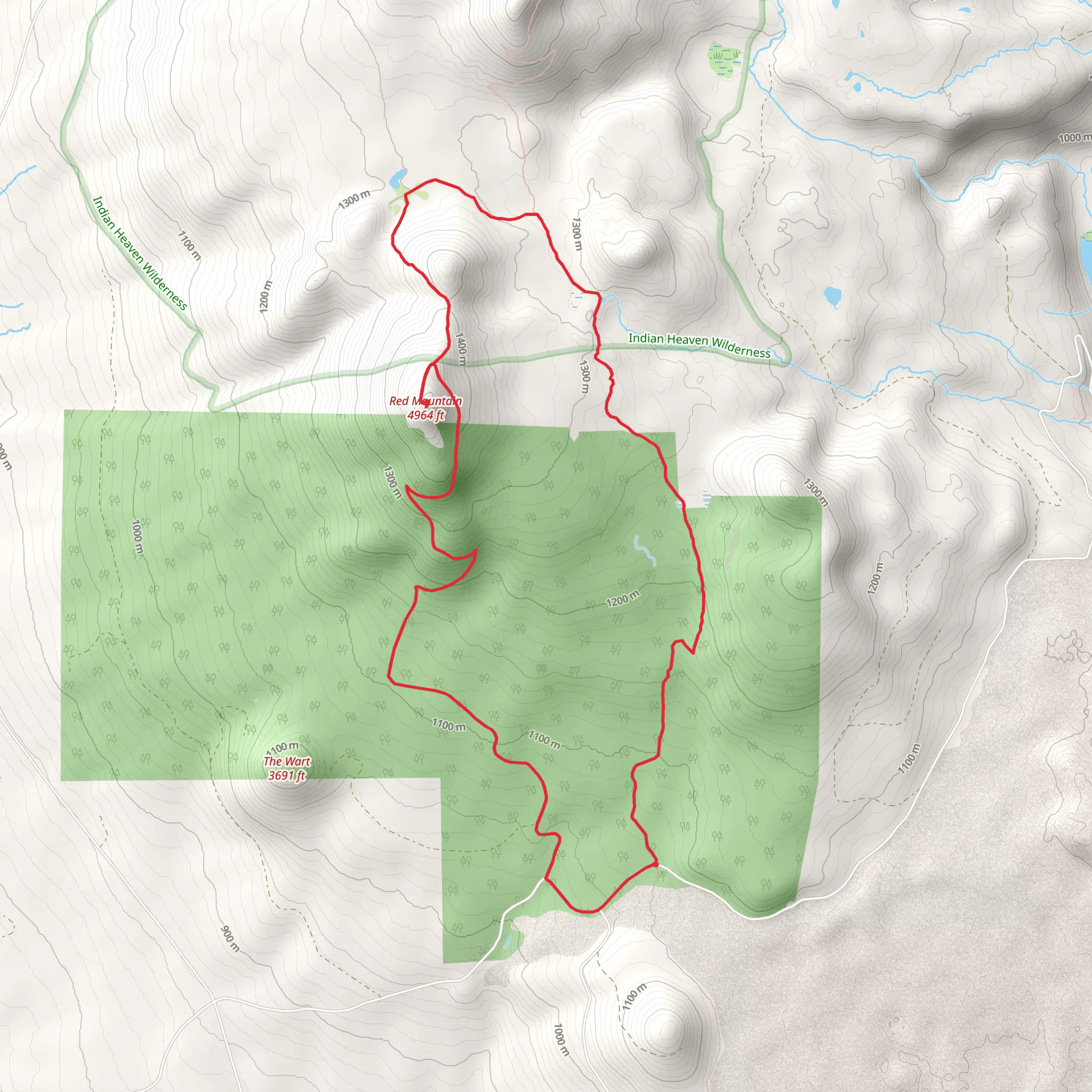 Red Mountain via PCT Loop mobile static map