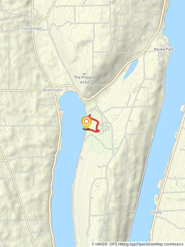 Keuka Lake State Park Loop mobile static map