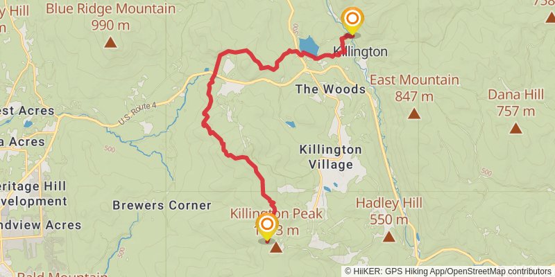 Appalachian Trail stage 166 Map