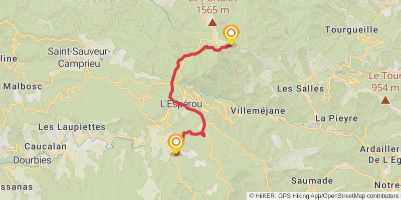 Tour of Mont Aigoual stage 3 Map