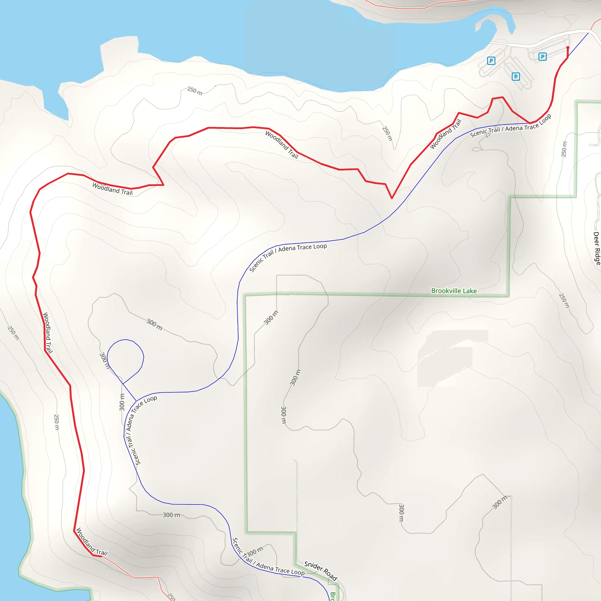 Woodland Trail mobile static map