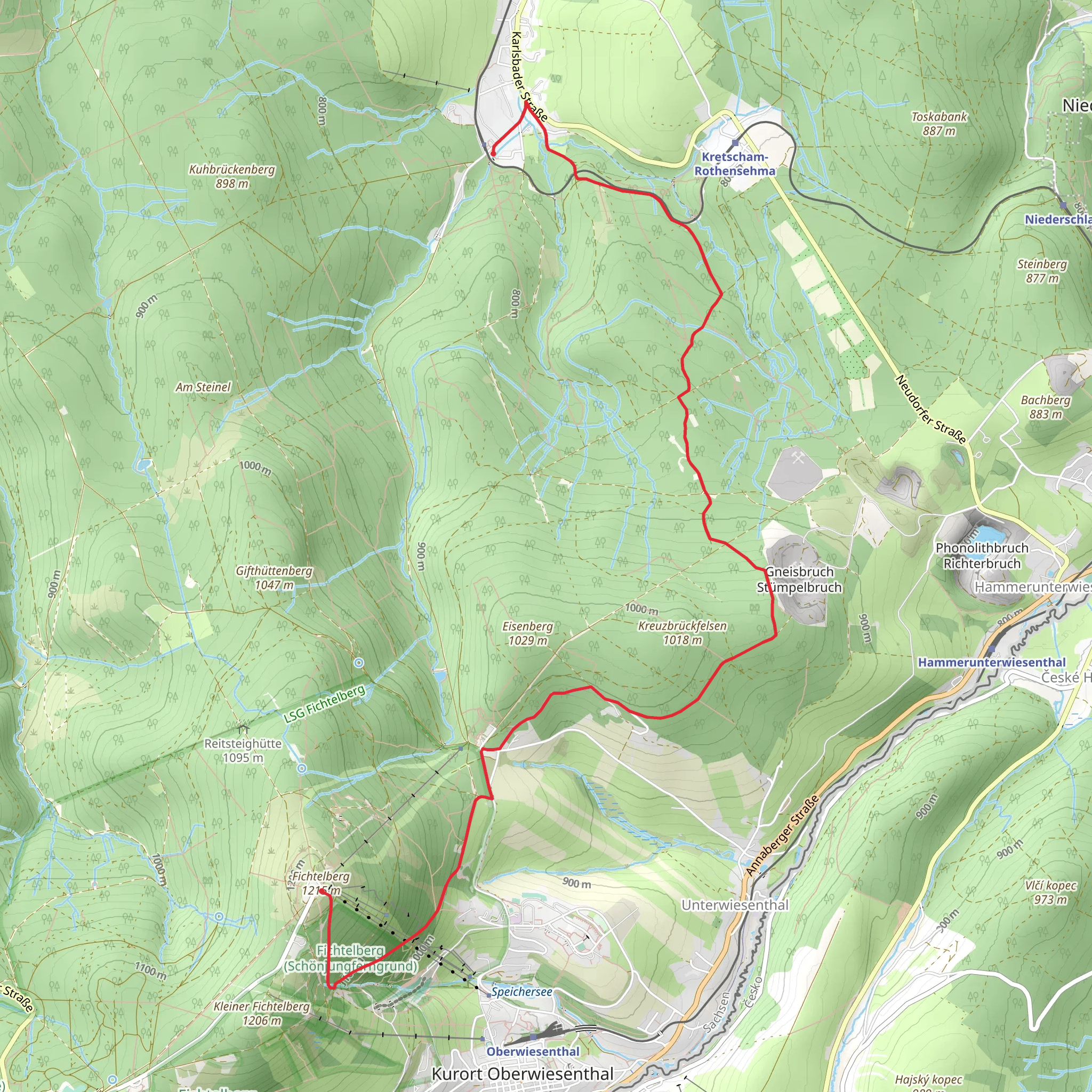 Fichtelberglauf and Sylke Otto Tour mobile static map