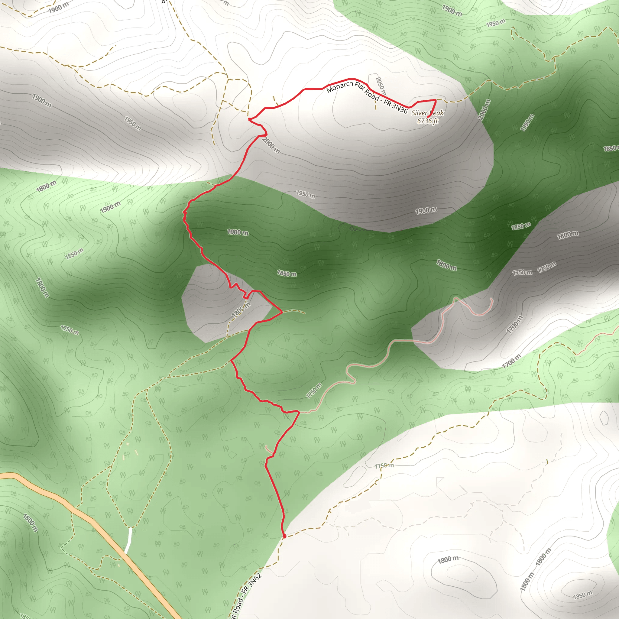 Silver Peak from Cactus Flat Road mobile static map