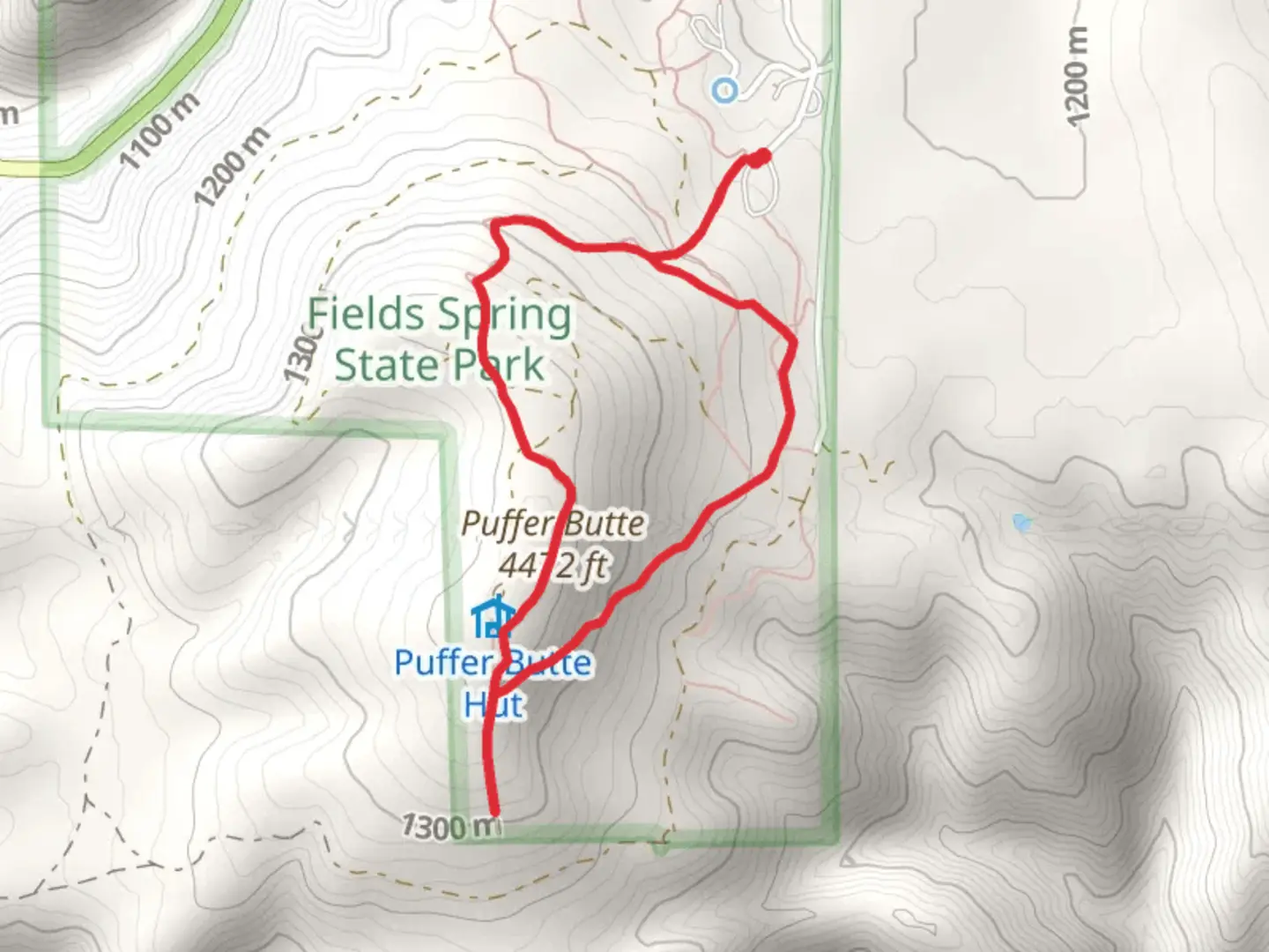 An image depicting the trail Puffer Butte Loop and its surrounding area.