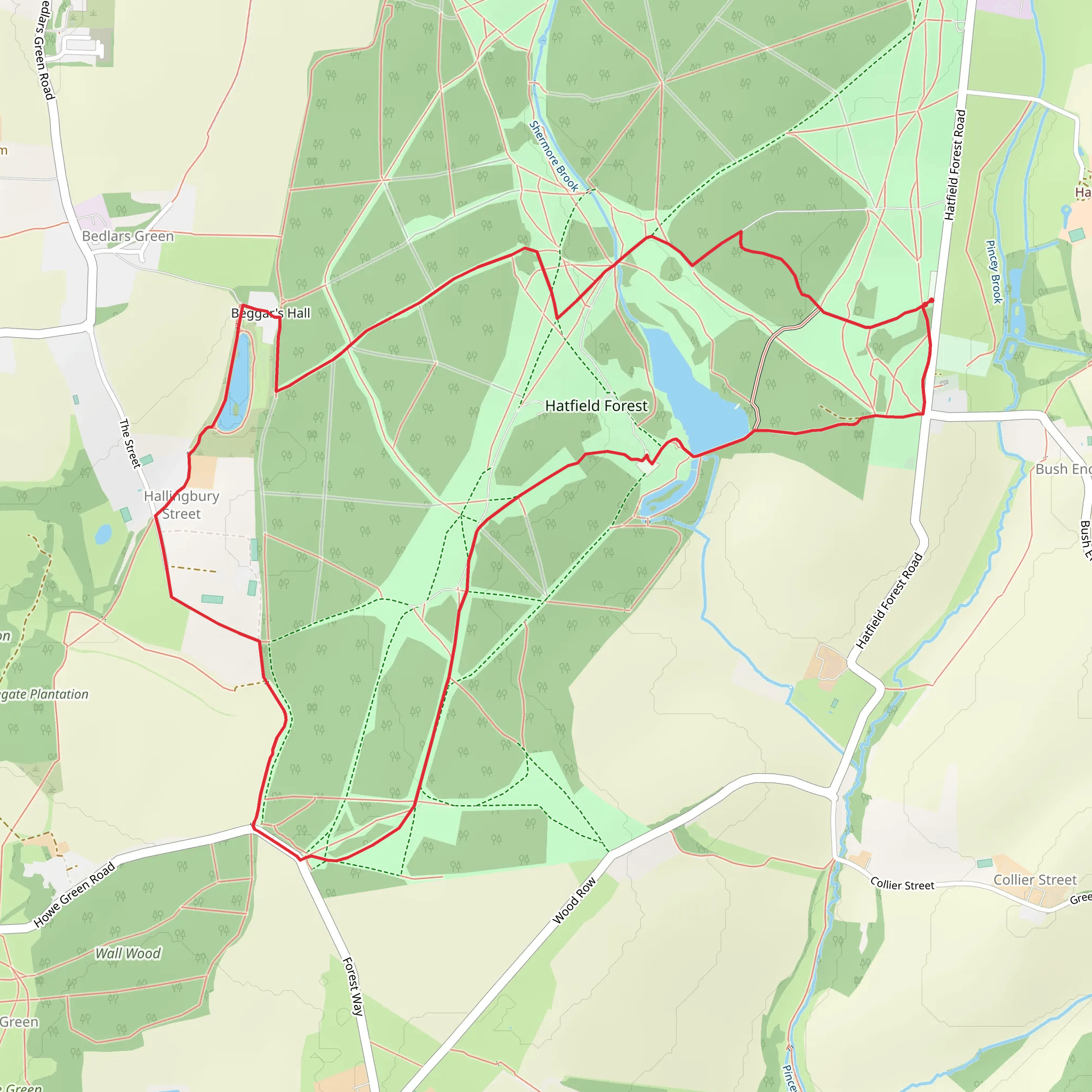 Hatfield Forest Loop mobile static map